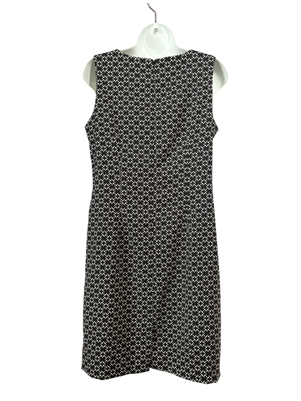 Mario Serrani Italy, Black White Shift Dress Size 8 Geometric Print Career Dress - Picture 7 of 10